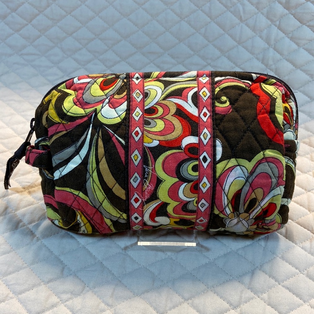 Vera Bradley Makeup & Toiletries Bag. Brown Multi.